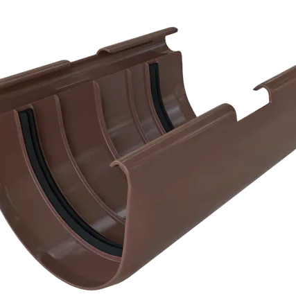 Фото №0 КОРИЧНЕВЫЙ Муфта жёлоба ПВХ колл. ЭЛИТ 12шт/уп АЛЬТА-ПРОФИЛЬ