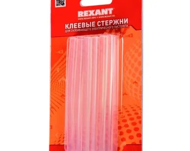 фото Стержень клеевой REXANT d7.4х100мм прозрачные, 12шт. (09-1010)