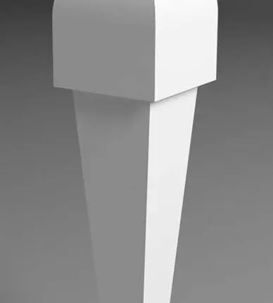 Фото №0 Балясина гранитная кубической формы модель 12 размеры Н 825х135х135