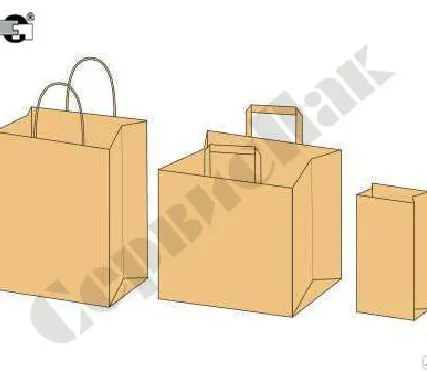 Фото №0 Пакеты бумажные крафт фасовочные, с плоскими и кручеными ручками