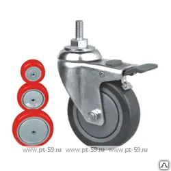 фото Колесо поворотное с болтом Lema EI3-TPU-125-110-B6