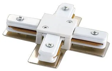 Фото №0 UBX-Q121 K41 WHITE 1 POLYBAG Соединитель для шинопроводов Х-образный. Цвет — белый. Упаковка — полиэтиленовый пакет.