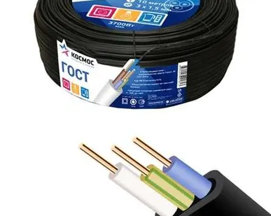 фото Кабель ВВГ-Пнг(А) 3х2.5 ок (N PE) 0.66кВ (бухта 50м) (шт) АЛЬФАКАБЕЛЬ 45977