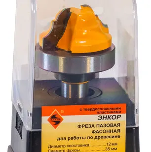 фото Фреза пазовая фасонная (35х16 мм; R 5.5 мм; хвостовик 12 мм) по дереву Энкор (10637)