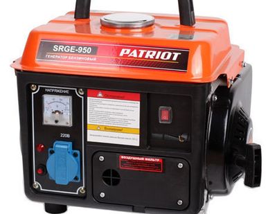 фото Генератор "Patriot" SRGE-950 бензиновый (2-х такт),ном.-0.65кВт
