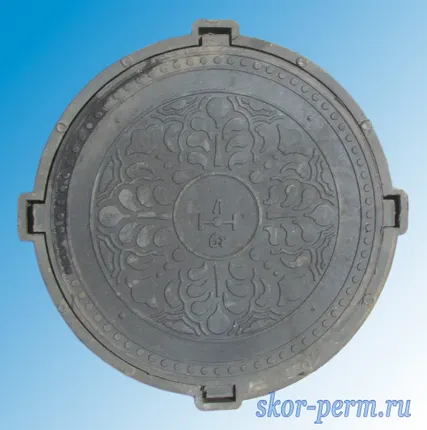 Фото №1 Люк полимер-песчаный (нагрузка 6,0 т) тип Л, черный, Башполимер