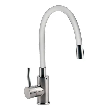 Фото №0 смеситель для кухни OSGARD Gron flex гибкий излив никель белый