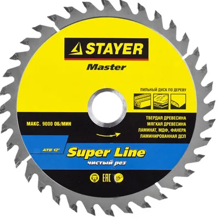 Фото №0 Пильный диск по дереву Stayer 3682-210-30-48, 210х30/32 мм, 48Т, точный рез