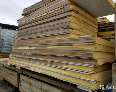 фото Сэндвич-панель ППУ толщина 100мм б/у