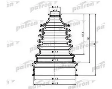 фото Patron Пыльник ШРУС универсальный (d22 39)(d57 120) PATRON PDC0001