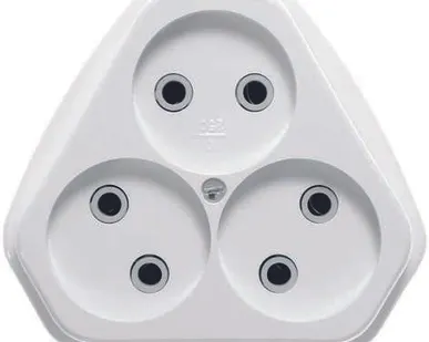 фото Розетка 3-м СП 10А IP20 РС10-394 Кунцево 5928