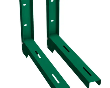 фото Кронштейны стальные удлиненные 400х805 мм 2 шт., Зеленый (RAL 6005)