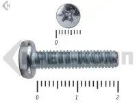 Фото №0 Винт полуцилиндрическая головка,цинк DIN7985 4х20 Средняя фасовка (800шт)