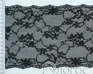 фото Кружево стрейч IS-203 150мм И, черный