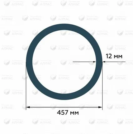 Фото №0 ТРУБА БЕСШОВНАЯ 457*12 ГОСТ 8732-78 СТАЛЬ 09Г2С