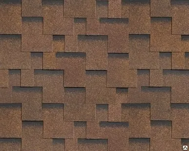 фото Гибкая черепица Shinglas, серия Классик, Кадриль Аккорд, цвет Коричневый