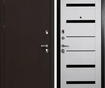 фото Сейф-дверь sidoorov s-100 3км антик серебро темное/пекин белый черное стекло zb