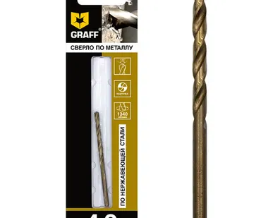 фото Сверло GRAFF Р6М5К5 по нержавеющей стали, 4.2мм