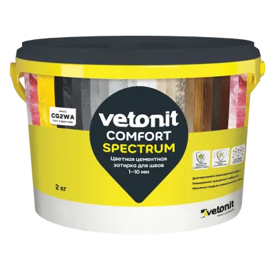 Фото №0 Затирка ВЕТОНИТ КОМФОРТ спектрум янтарь (22) 2кг
