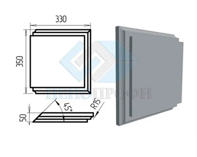 фото Фасадные рустовые камни из пенопласта (пенополистирола) боссажи РК-05 ПСБ-С-25Ф