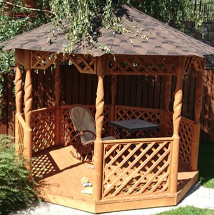 Фото №0 Дачная шестигранная беседка Ромашка 3.0 метра.