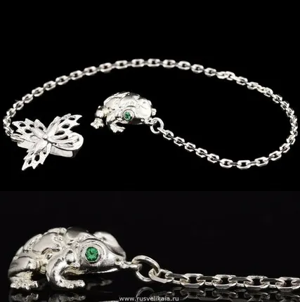 Фото №0 0024246/И-2-фианит Серебро 925° Ионизатор для воды «ЛЯГУШКА» фианит