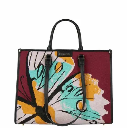 Фото №0 Текстильная сумка-тоут Таормина с косметичкой внутри TJ COLLECTION YB 5458024 BDM
