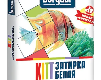 фото Затирка белая на цементной основе 2кг Kitt Bergauf