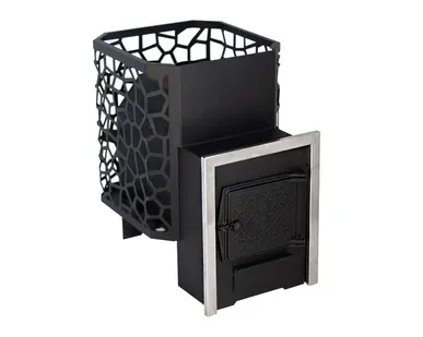 фото Печь для бани Сталь-Мастер Рада 4 14М дверка стальная антрацит дровяная сетка