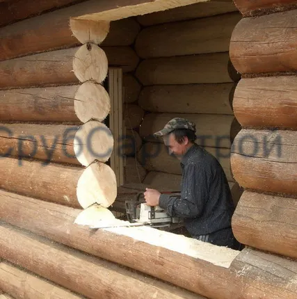 Фото №0 Выпиливание проема в срубе