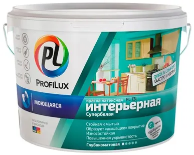фото Краска латексная Profilux PL-13L матовая белый 7 кг