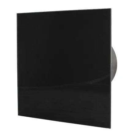 Фото №0 MM-P 06 стекло квадрат черный глянец 169 м3/ч d100 сверхмощный вентилятор с обратным клапаном MMotors JSC