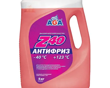 фото Антифриз готовый AGA002Z -40C (красный) 5 кг