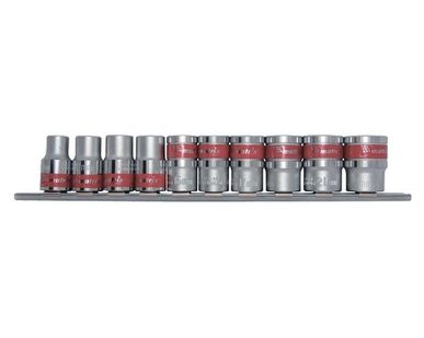 фото Набор торцевых головок 1/2", 6-ти гр., CrV, 10шт., 10-22мм MATRIX