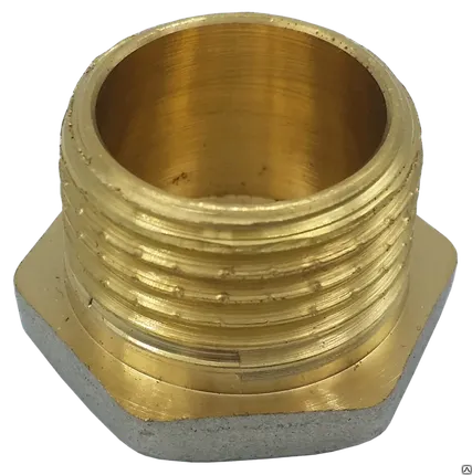 Фото №0 Заглушка латунь никель Ду25мм н/р 9017 Aquasfera