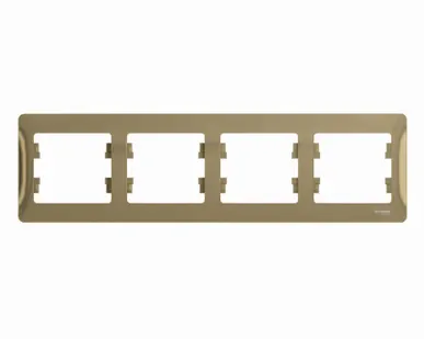 фото Рамка 4-м Glossa горизонт. титан SE GSL000404