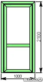 фото Алюминиевая дверь остекленная маятниковая 2100х1000 RAL 9016