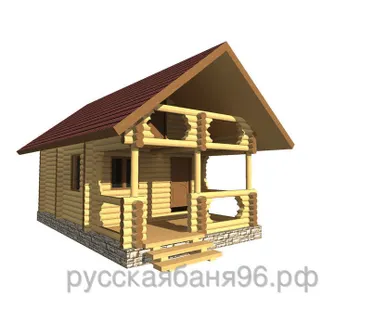 фото Сруб 4.6х8.5 метра оцилиндрованное бревно 240 мм