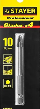 Фото №0 Сверло по кафелю, керамике, стеклу ф 10мм STAYER