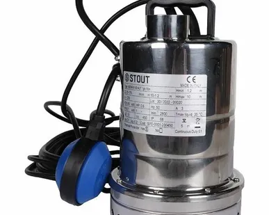 фото Насос дренажный STOUT с поплавком, кабель 10 м, 230V, Q=175 л/мин, H=10 м