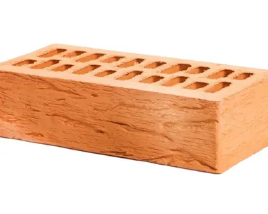 фото Кирпич рядовой керамический «Персик» «Барселона Фактурный» пустотелый одинарный