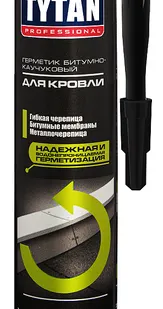 фото Герметик кровельный битумно-каучуковый, чёрный, 310мл, 17584, 1/12 (Tytan)