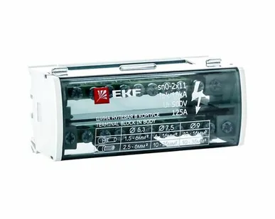 фото Шина нулевая на DIN-рейку в корпусе EKF 2х11 групп