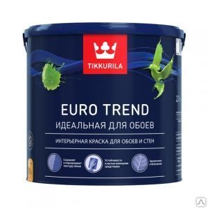 фото Краска TIKKURILA EURO TREND для обоев и стен, мат.9л