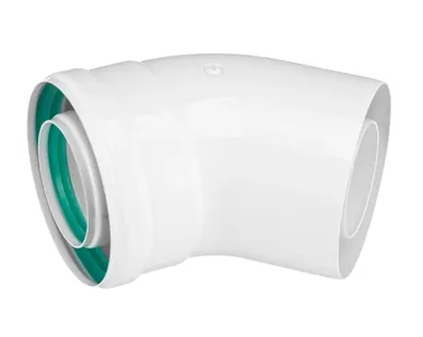 фото Колено коаксиальное (промежуточное) ARDERIA D60/100 - 45⁰