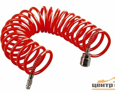 фото Шланг пневматический 5 метров QUATTRO ELEMENTI, спиральный, разъем EURO