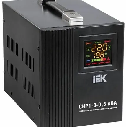 Фото №0 Стабилизатор напряжения HOME СНР 1/220 0.5кВА переносной IEK IVS20-1-00500