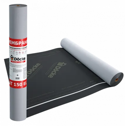 Фото №0 Мембрана Docke AT 150 EL супердифузионная 3-слойная универсальная с клеевой полосой 70м2 00000016855