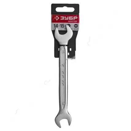 Фото №0 Ключ рожковый 14х15мм ЗУБР МАСТЕР 27010-14-15