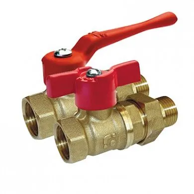 Фото №0 Кран шаровой 11Б27п1 Бологое Dy 15 муфта-штуцер, с накидной гайкой американка